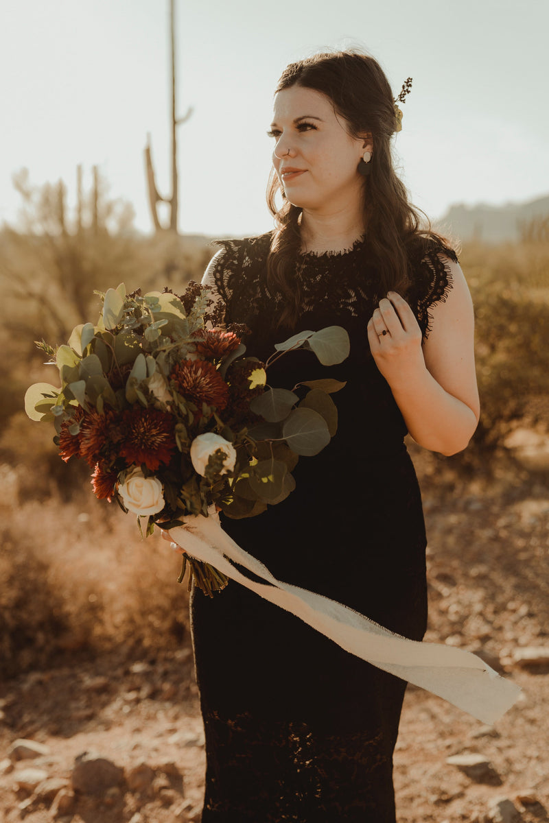 Black and Terracotta Desert Elopement