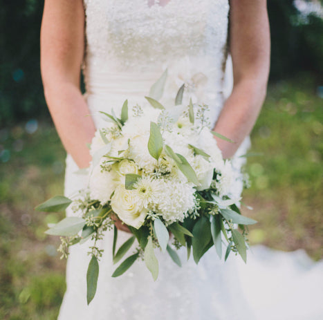Lush Greens and Creams Vintage Wedding