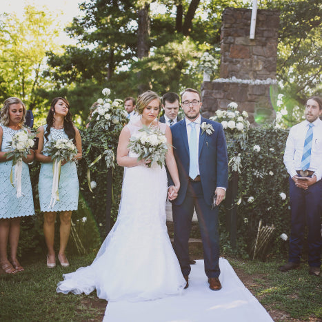 Lush Greens and Creams Vintage Wedding