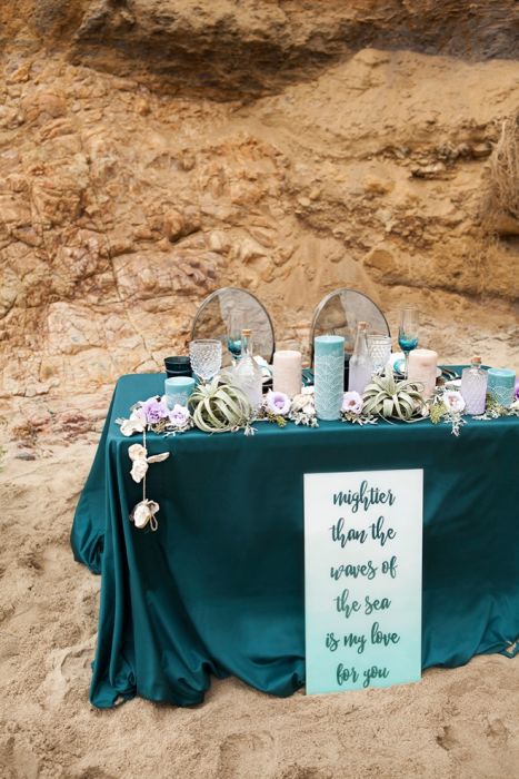 Mermaid Themed Beach Wedding