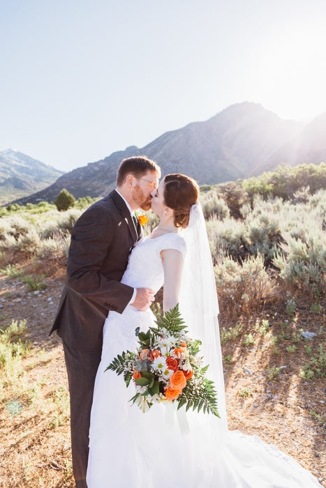 Mint and Tangerine Modern Wedding