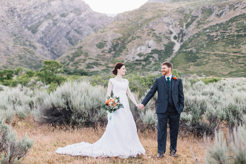 Mint and Tangerine Modern Wedding