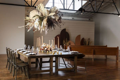Neutral Boho Dried and Tropical Styled Shoot