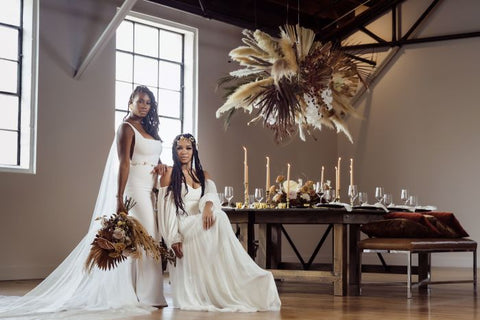 Neutral Boho Dried and Tropical Styled Shoot