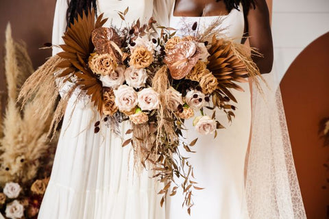 Neutral Boho Dried and Tropical Styled Shoot