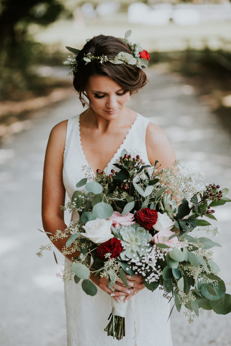 Rustic Blush & Burgundy Wedding