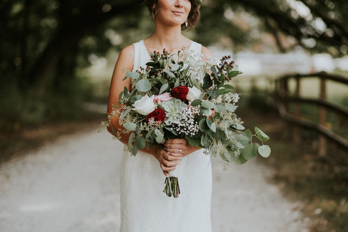 Rustic Blush & Burgundy Wedding