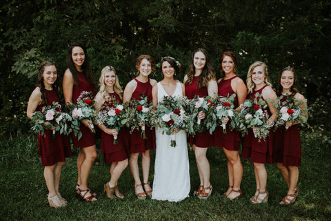 Rustic Blush & Burgundy Wedding