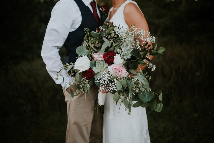 Rustic Blush & Burgundy Wedding