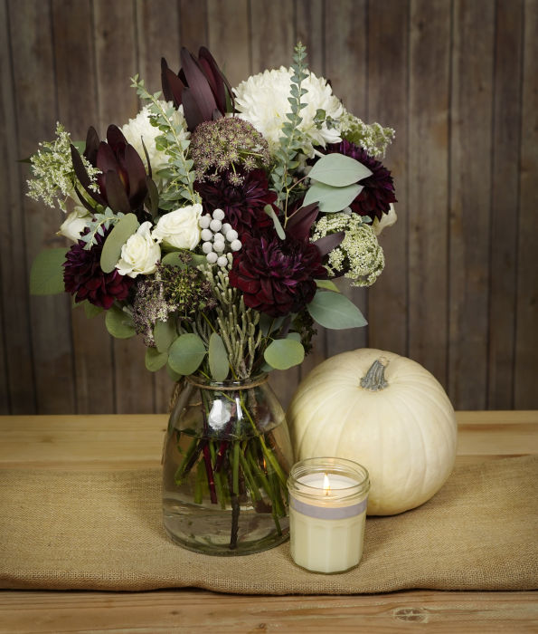 Oxblood and Sage Centerpiece Inspiration