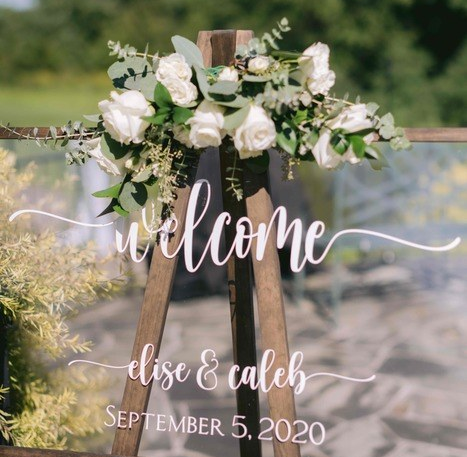 Chic White and Green Riverside Wedding