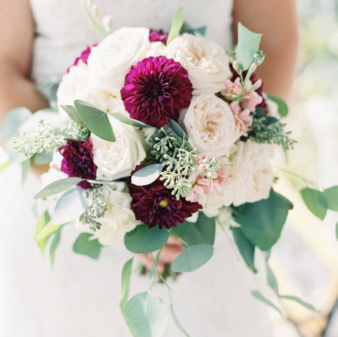 Rustic Chic with a Pop of Burgundy Wedding