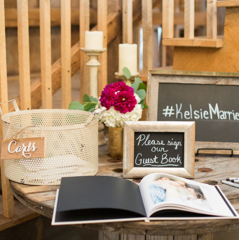 Rustic Chic with a Pop of Burgundy Wedding