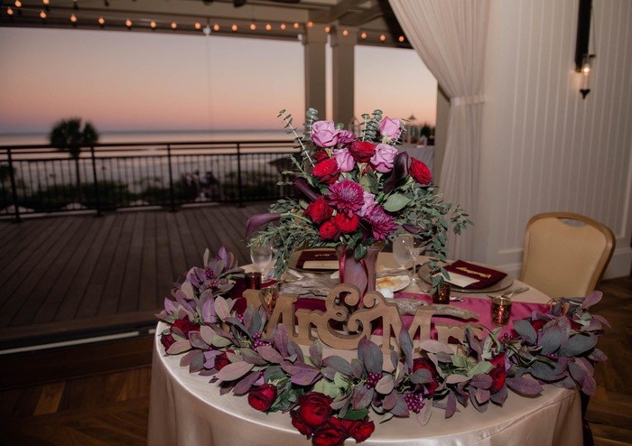 Plum & Rustic Coastal Chic Wedding