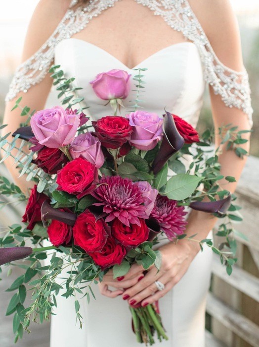 Plum & Rustic Coastal Chic Wedding