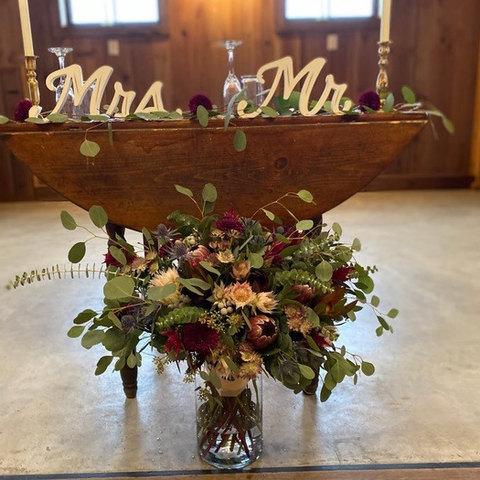 Snowy Fall Protea Wedding