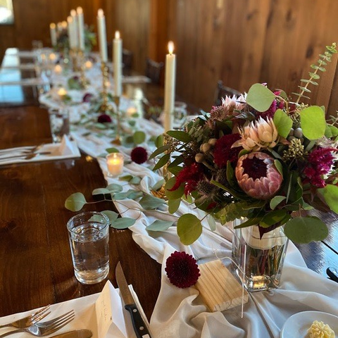 Snowy Fall Protea Wedding