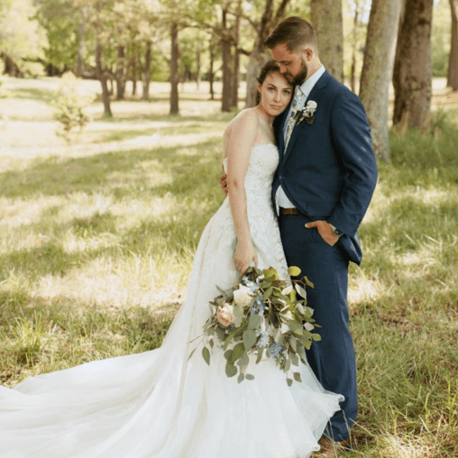 Soft Pink and Blue Farm Wedding