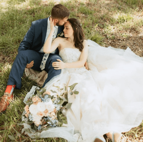 Soft Pink and Blue Farm Wedding