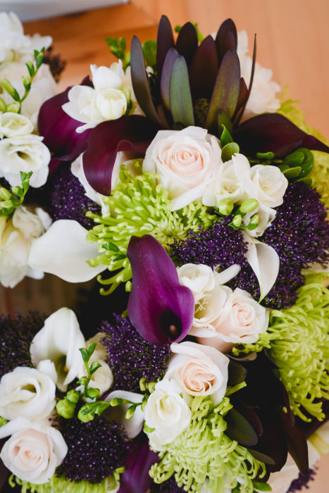 Fresh Green & Purple Mod Rustic Wedding