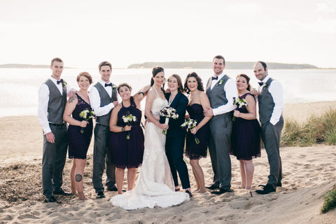 Fresh Green & Purple Mod Rustic Wedding