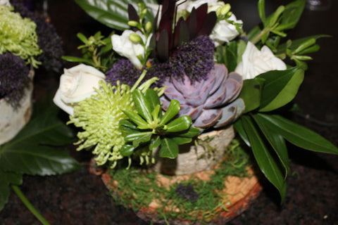 Fresh Green & Purple Mod Rustic Wedding