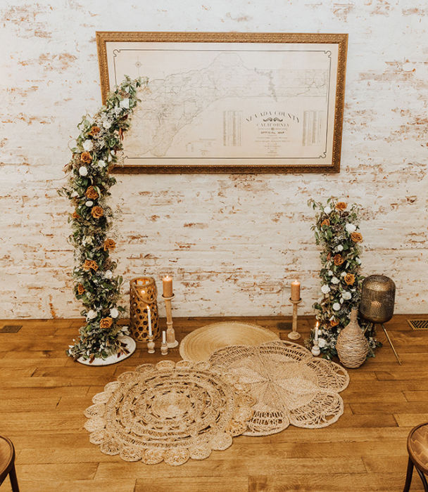 Vintage Brown and Orange Styled Shoot