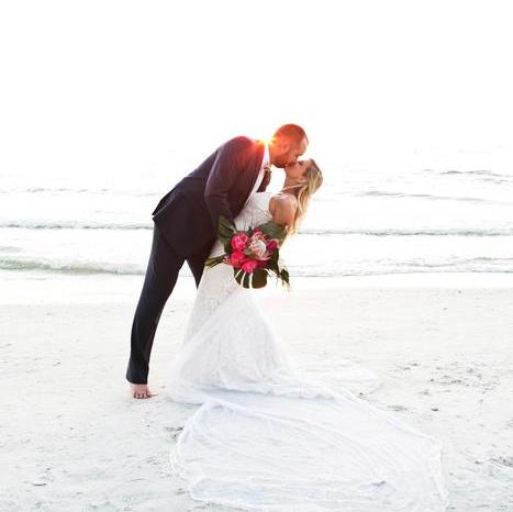 Tropical Inspired Beach Wedding