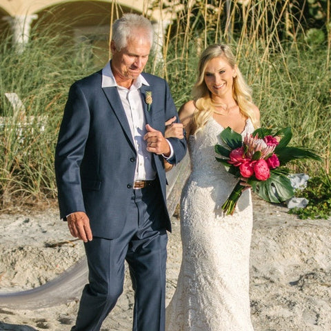 Tropical Inspired Beach Wedding
