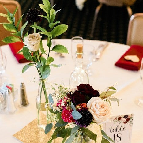 Burgundy and Blush Romantic Winter Wedding