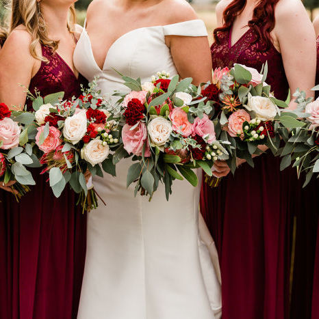 Burgundy and Blush Romantic Winter Wedding