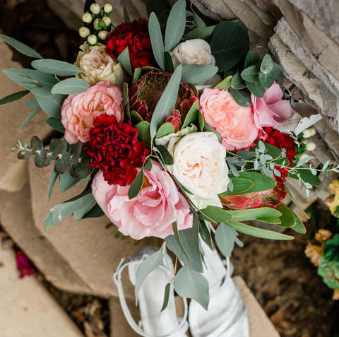 Burgundy and Blush Romantic Winter Wedding