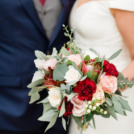 Burgundy and Blush Romantic Winter Wedding