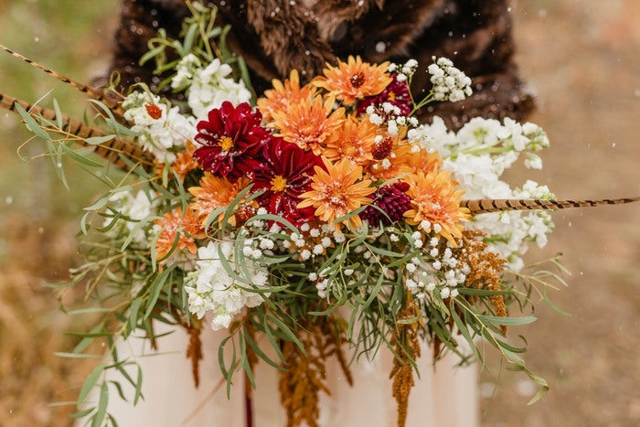 Snowy Orange DIY Wedding