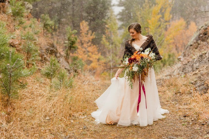Snowy Orange DIY Wedding