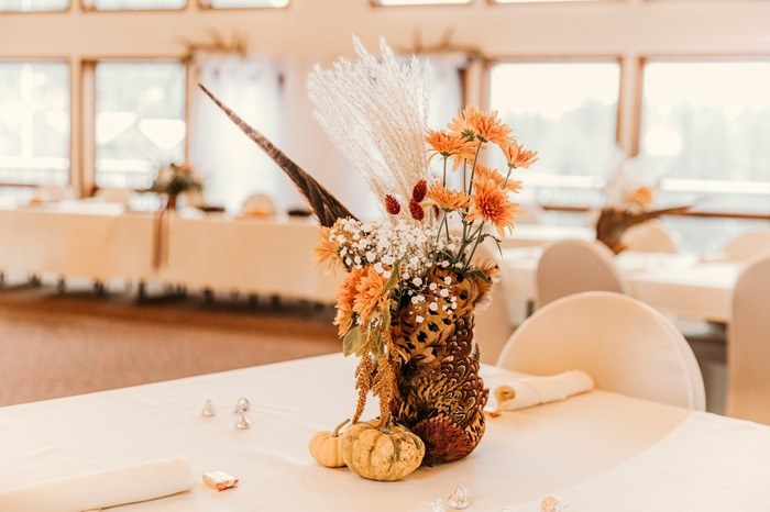 Snowy Orange DIY Wedding