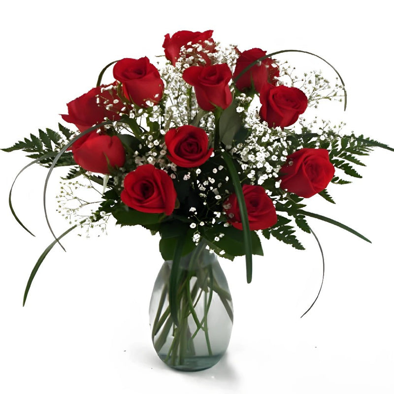 12 Long Stem Roses Valentines Day Bouquets Delivered Arrangements