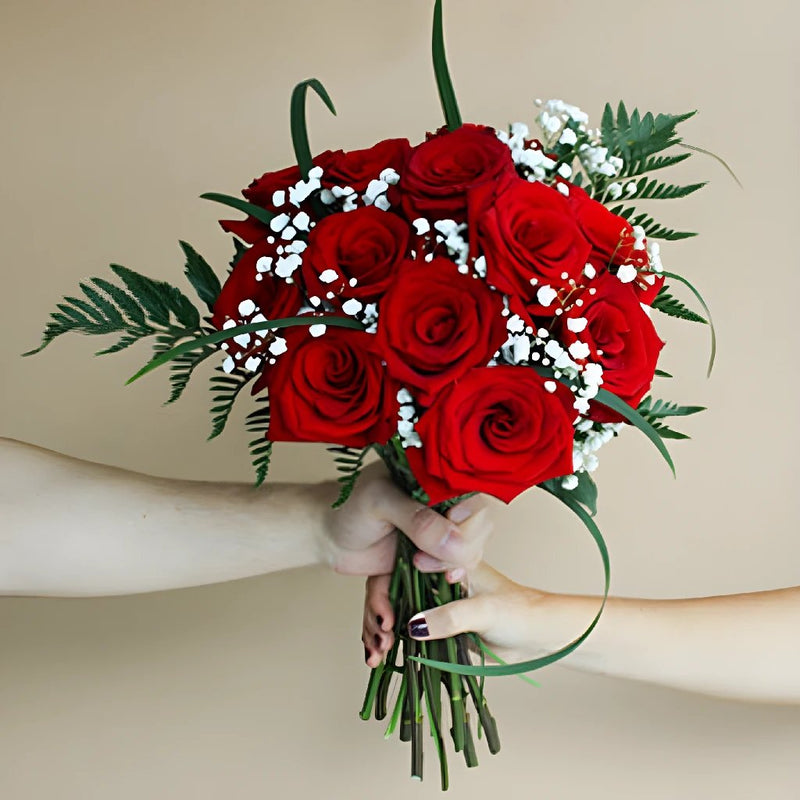 12 Long Stem Roses Valentines Day Bouquets Delivered Arrangements