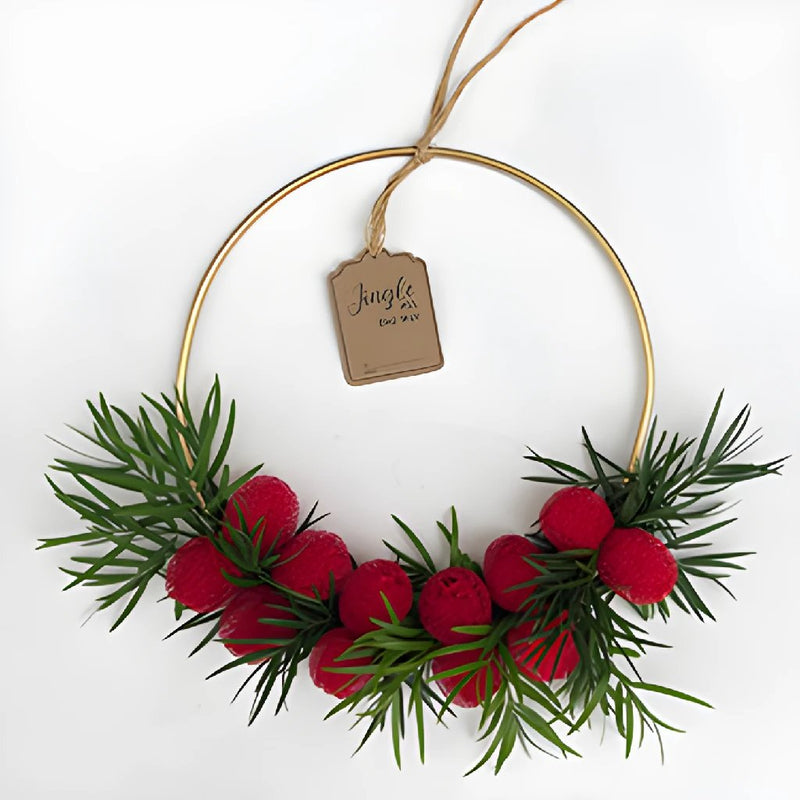 Wild Cherry Modern Wreath