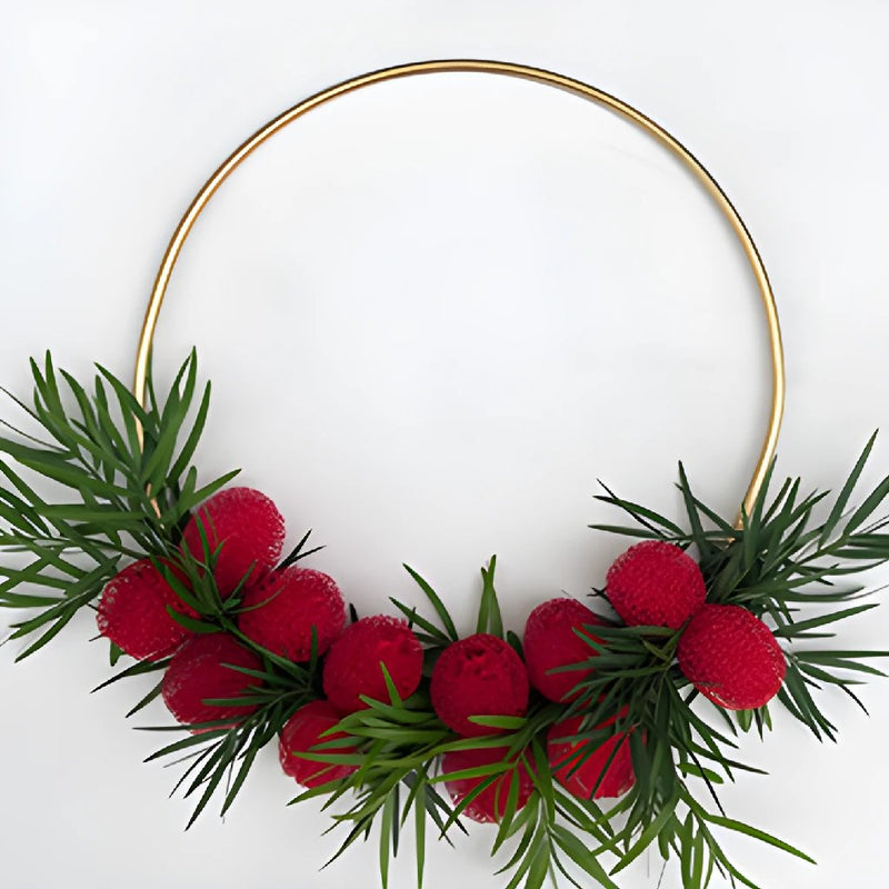 Wild Cherry Modern Wreath