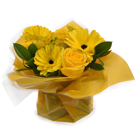 Monochromatic Yellow Bouquetta Centerpieces
