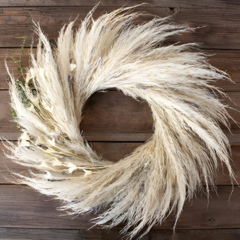 Avery dried greenery mix wreath flatlay