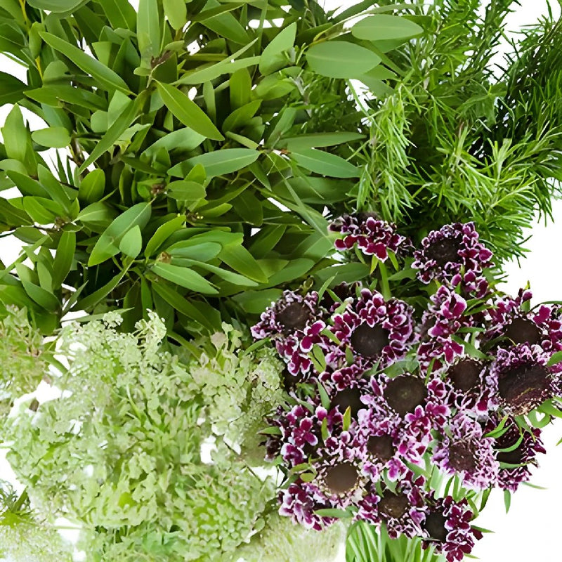 Burgundy Wildflower Filler DIY Flower Kit Up Close