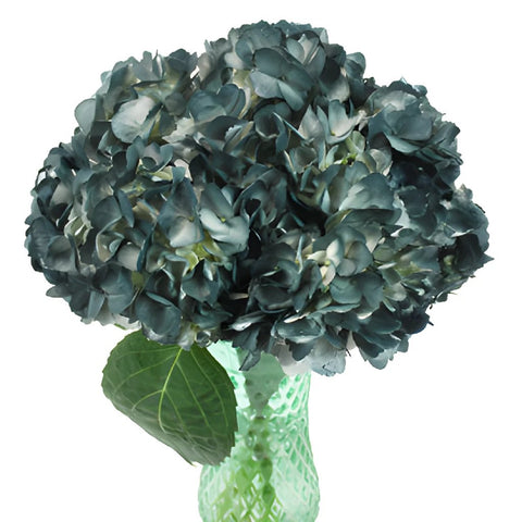 Victorian Blues Airbrushed Hydrangea in a Vase