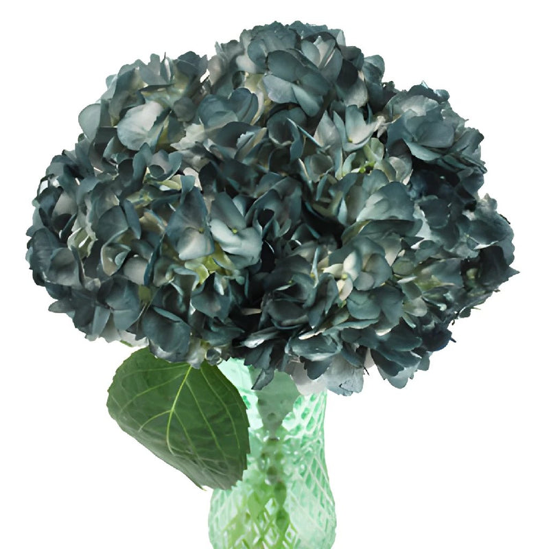 Victorian Blues Airbrushed Hydrangea in a Vase