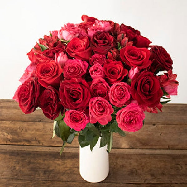 Love Is Kind Red Rose Arrangement Valentines Arrangements