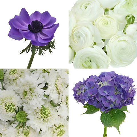 Lush Garden Purple DIY Flower Kit Bunch