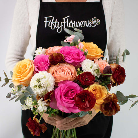 Maple Garden Flower Centerpiece in Hand