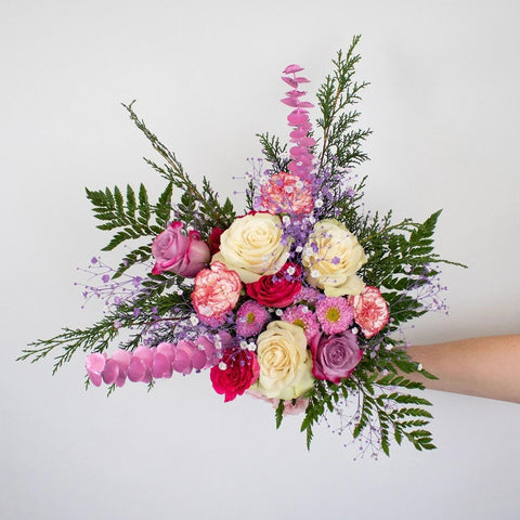 Pink Merry Christmas DIY Flower Kit in Hand