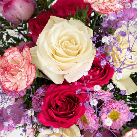 Pink Merry Christmas DIY Flower Kit Up Close